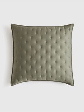 Quince Bamboo Dream quilted Euro Sham in Sage
